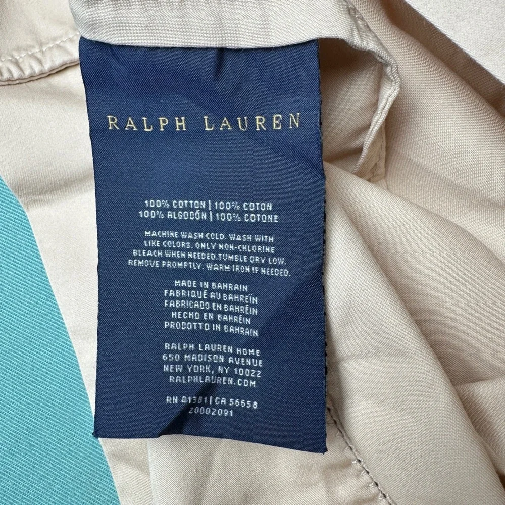 Ralph Lauren Home 100% Cotton King Sheet Set Sand 6 Piece Hemstitch Detail